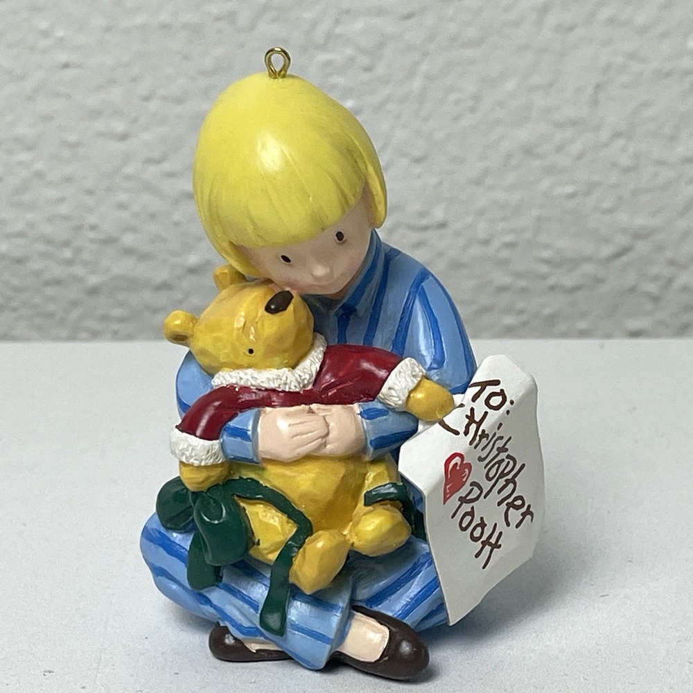 Vintage 1998 Disney Classic Pooh Christopher Robin Ornament Midwest Cannon Falls